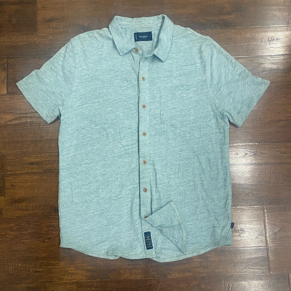 Lucky Brand Gray Casual Button Down Shirt